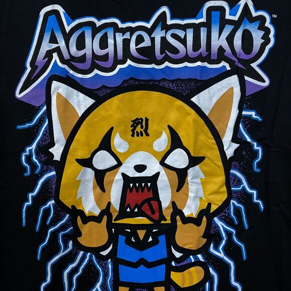 Aggretsuko Metal Rockin Out Retsuko Sanrio T-Shirt Small - Picture 2 of 4